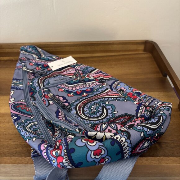 Vera Bradley Kona Paisley Light Purple Lighten Up Sling Backpack New - Picture 8 of 12